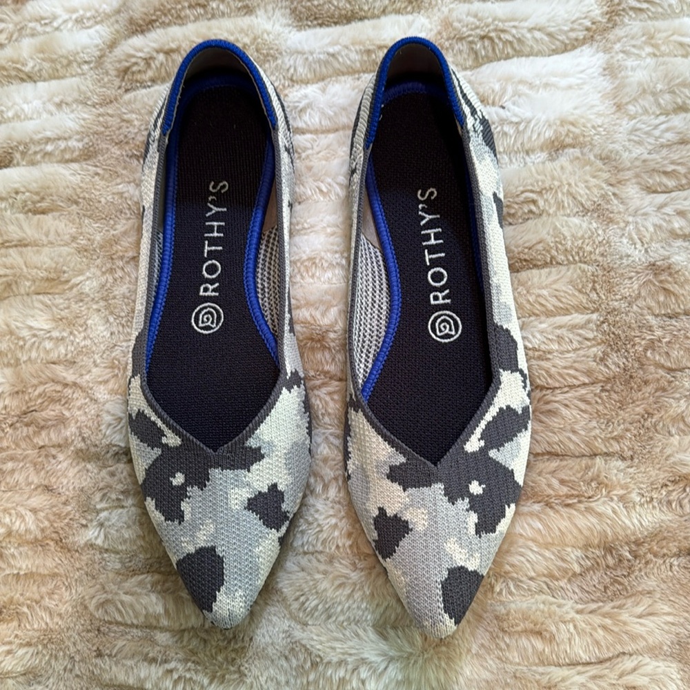 Rothy's Women's Gray Camo -The Point -8.5